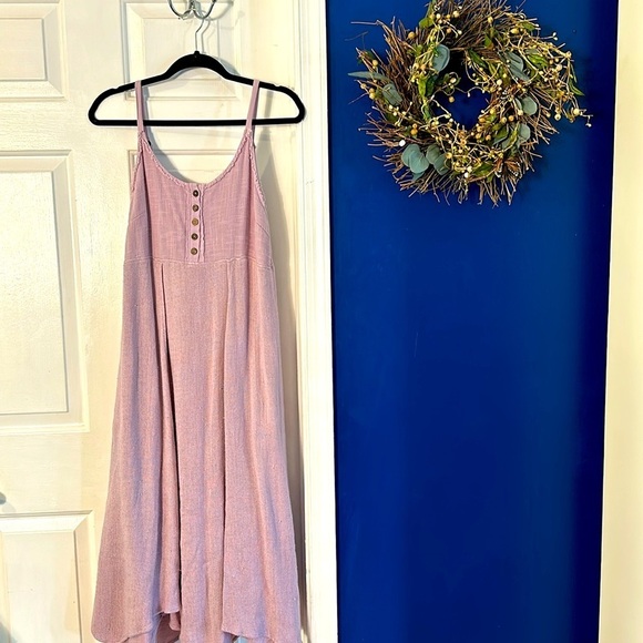 Women’s Free People Endless Summer Lavender Swing  Low Back Pullover Midi Dress - Picture 3 of 12